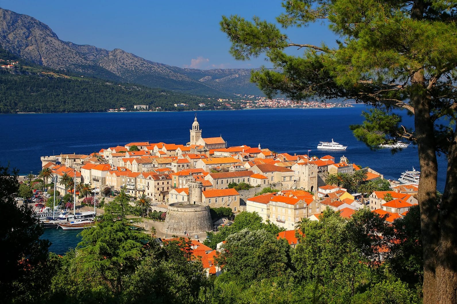 View of Korcula old town, Croatia View of Korcula old town, Croatia